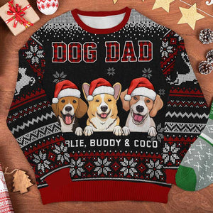 Best Dog Mom & Dog Dad Ever - Personalized All-Over-Print Sweatshirt.