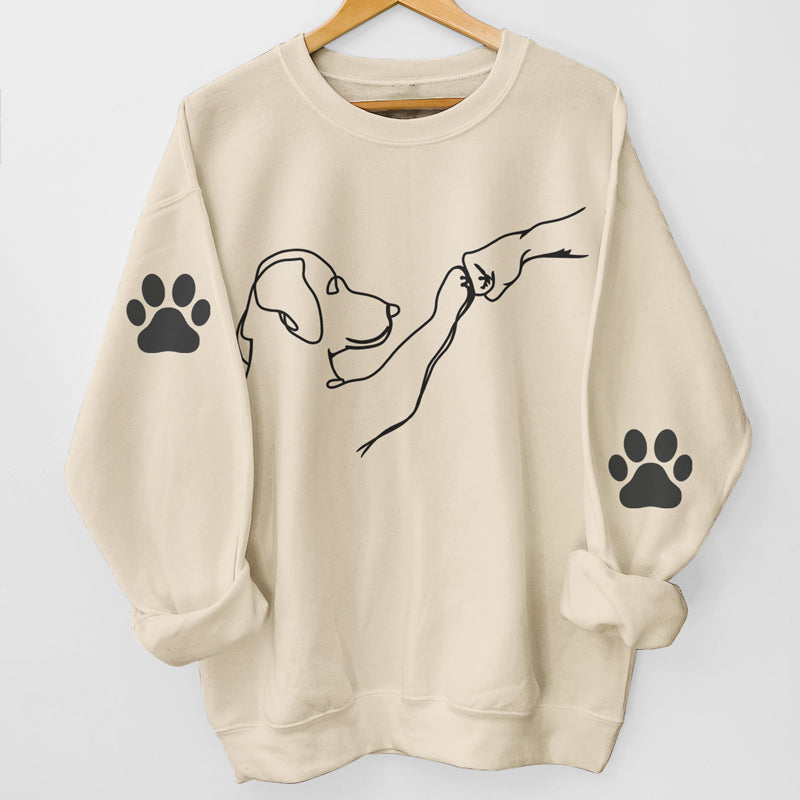 My Best Fur-Friend - Dog Unisex Sweatshirt With Design On Sleeve - Christmas Gift For Pet Owners, Pet Lovers