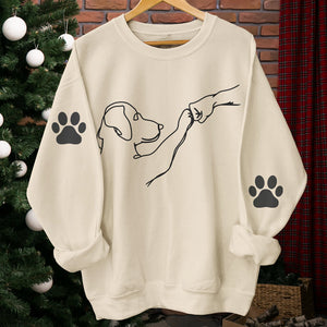 My Best Fur-Friend - Dog Unisex Sweatshirt With Design On Sleeve - Christmas Gift For Pet Owners, Pet Lovers